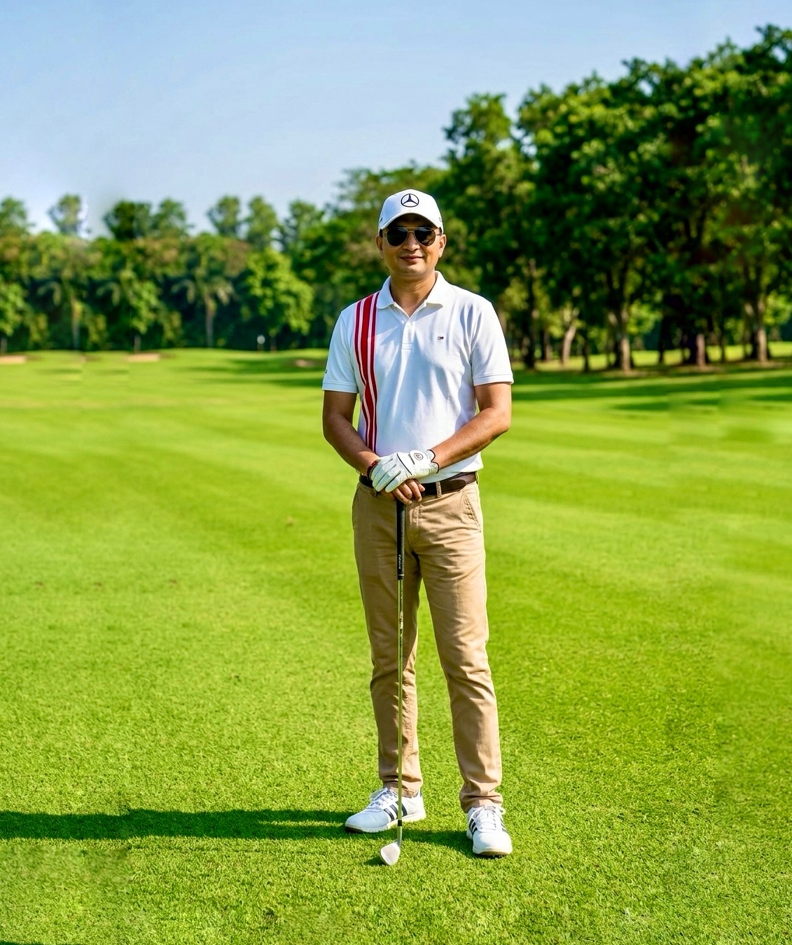 Om Giri on the golf course — Founder & Group CEO, OmG One Group Ventures